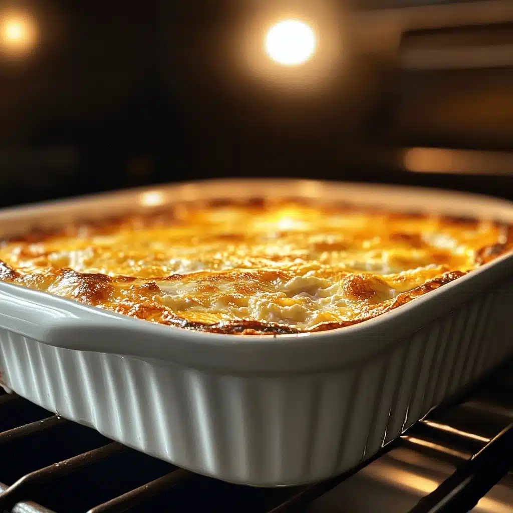Cottage Cheese Egg Bake: A High-Protein Southern Comfort Recipe 10 Cottage cheese egg bake cooking in the oven with golden crust forming